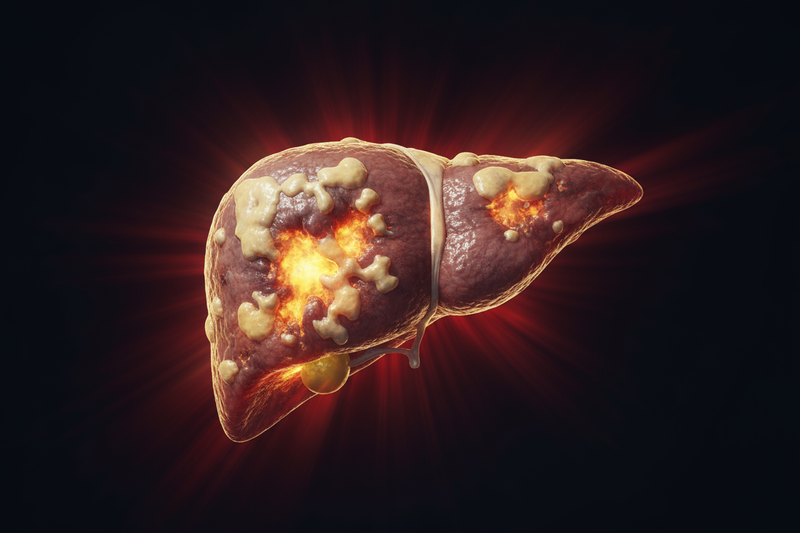 generate an image for fatty lever dangerous condition