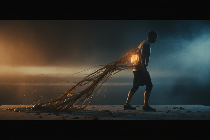 Weight Loss Stops With a Fatty Liver. cinematic image. no text